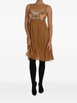 crystal-embellished floral-appliqué midi dress by DOLCE&GABBANA crystal-embellished floral-appliqué midi dress by DOLCE&GABBANA