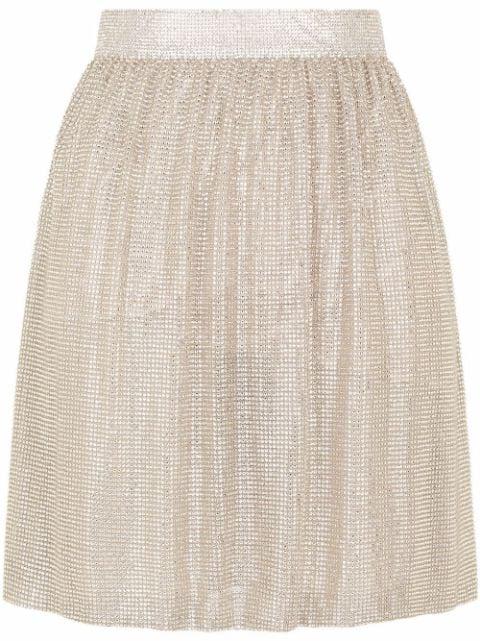crystal mesh midi skirt by DOLCE&GABBANA