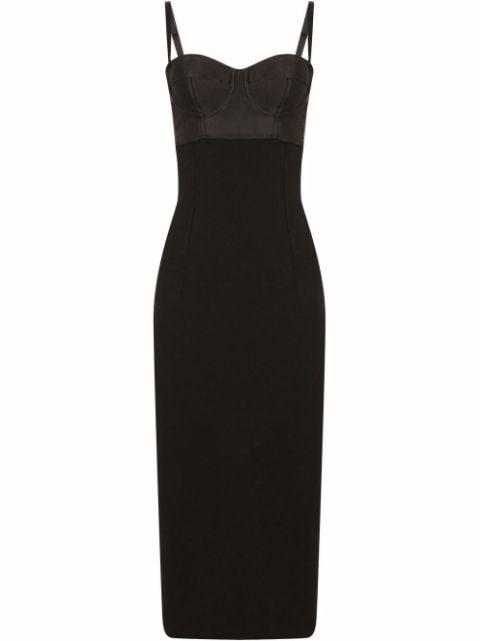 cut-out bustier midi-dress by DOLCE&GABBANA