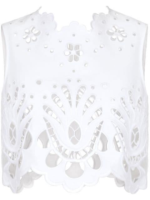 cut-out cotton crop top by DOLCE&GABBANA