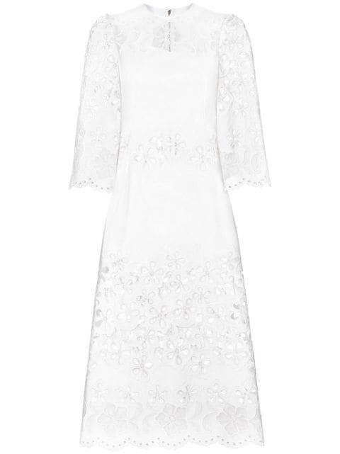 cut-out stretch-cotton midi dress by DOLCE&GABBANA