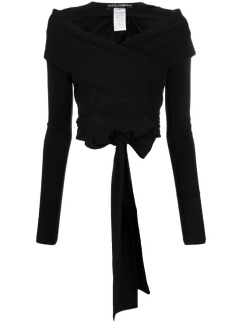 cut-out wrap top by DOLCE&GABBANA