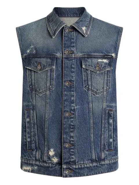 denim corduroy gilet by DOLCE&GABBANA