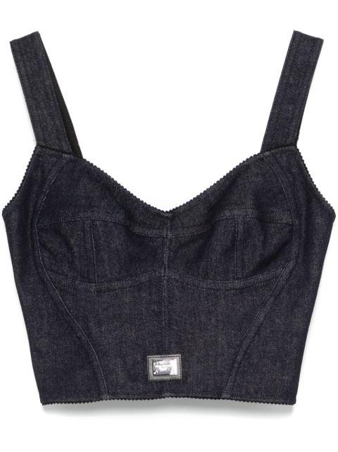 denim corset top by DOLCE&GABBANA