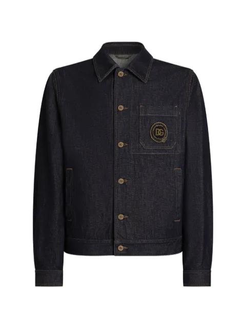 denim jacket with logo-patch by DOLCE&GABBANA