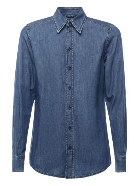 denim long-sleeved cotton shirt by DOLCE&GABBANA