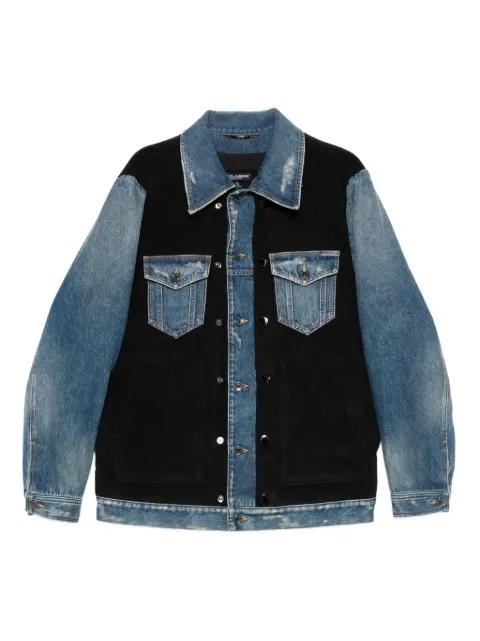 denim-panelled corduroy jacket by DOLCE&GABBANA