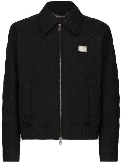 diamond-quilted bomber jacket by DOLCE&GABBANA