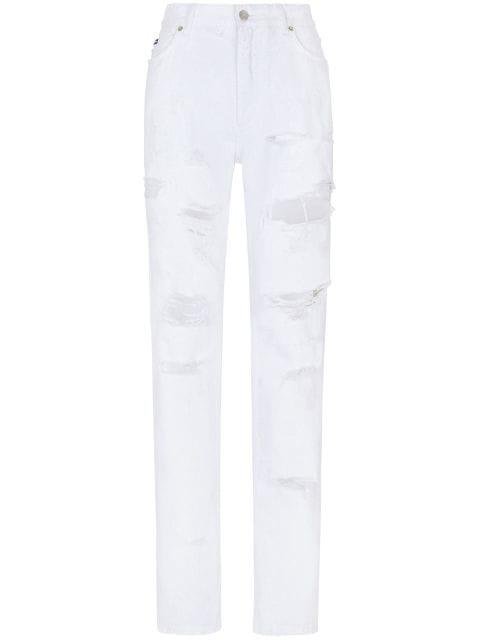 distressed boyfriend jeans by DOLCE&GABBANA