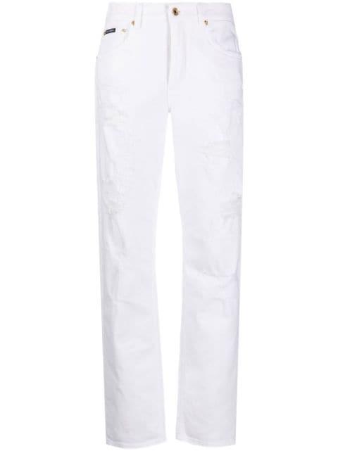 distressed boyfriend jeans by DOLCE&GABBANA