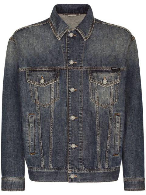 distressed denim jacket by DOLCE&GABBANA
