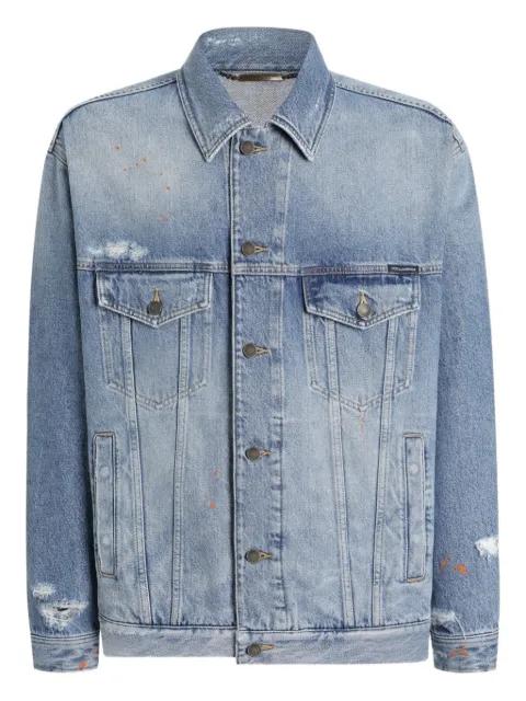 distressed denim jacket by DOLCE&GABBANA