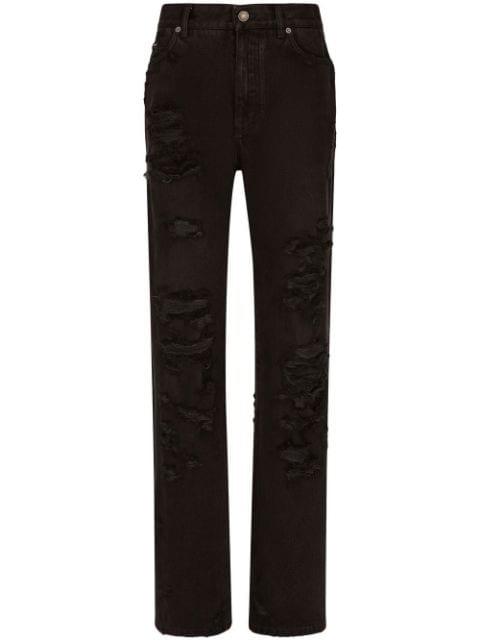 distressed flared jeans by DOLCE&GABBANA