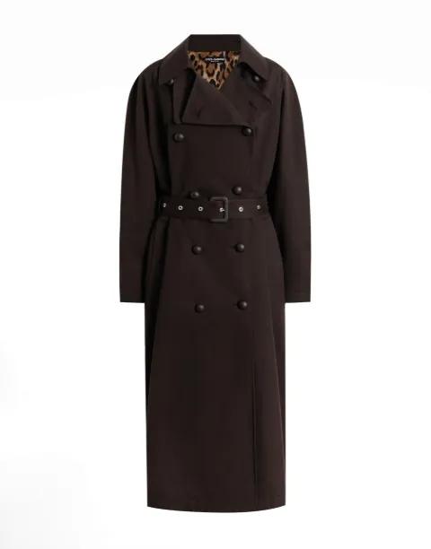double-breasted belted coat by DOLCE&GABBANA