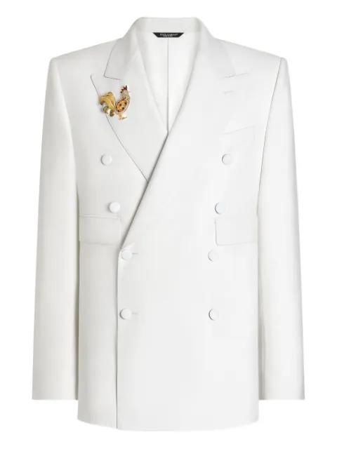 double-breasted brooch jacket by DOLCE&GABBANA