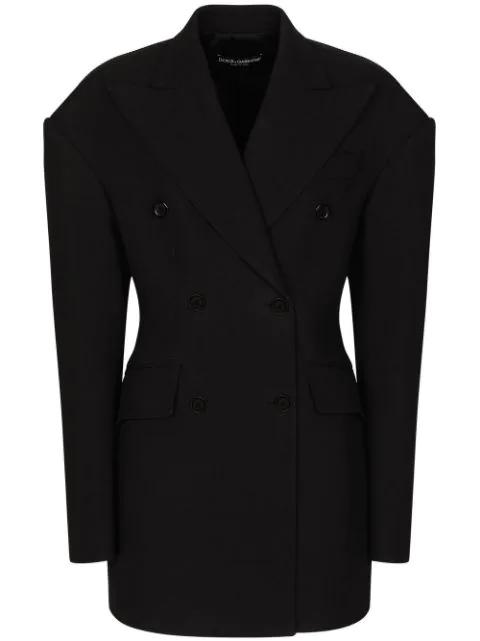 double-breasted crepe coat by DOLCE&GABBANA