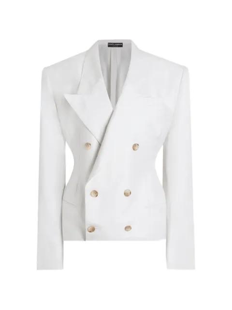 double-breasted jacket in shantung cotton silk by DOLCE&GABBANA