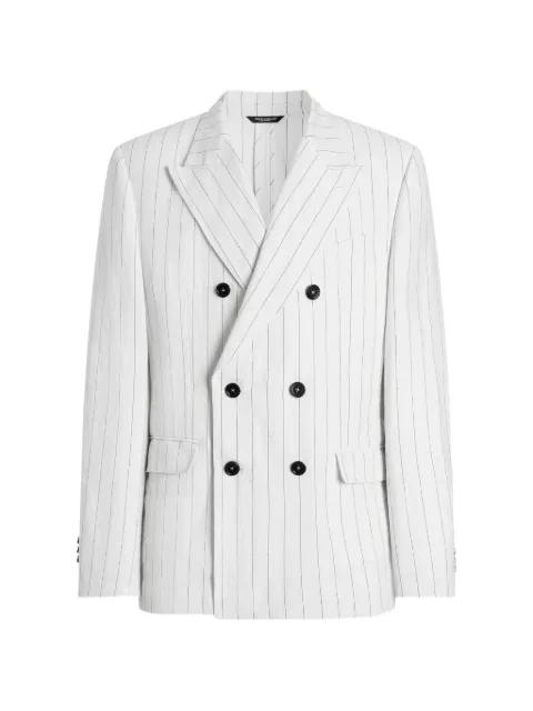 double-breasted linen and wool jacket by DOLCE&GABBANA