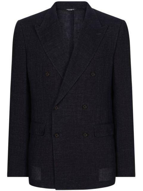double-breasted linen blazer by DOLCE&GABBANA
