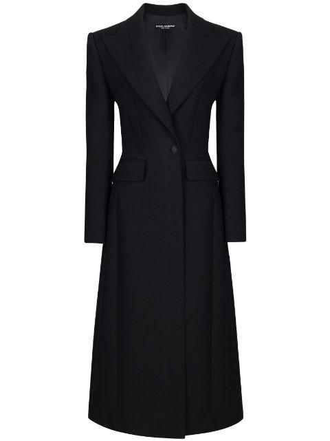 double-breasted long coat by DOLCE&GABBANA