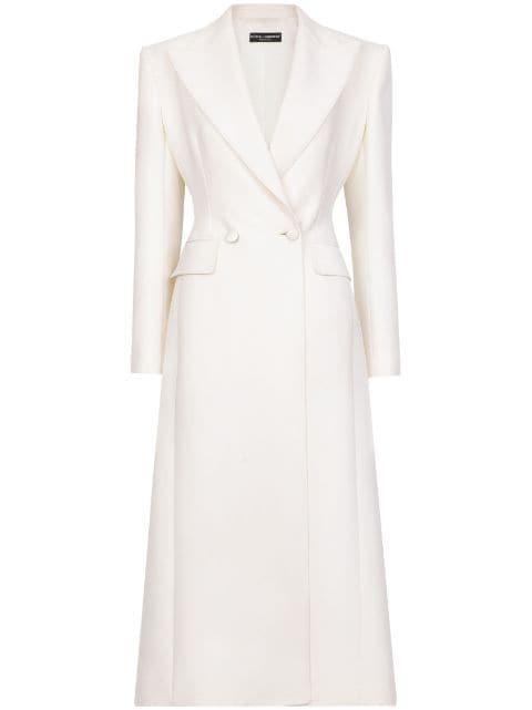 double-breasted long coat by DOLCE&GABBANA