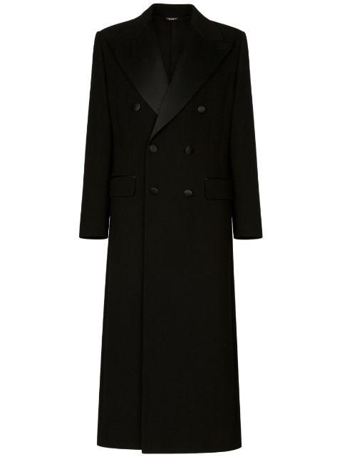 double-breasted peak-lapel coat by DOLCE&GABBANA