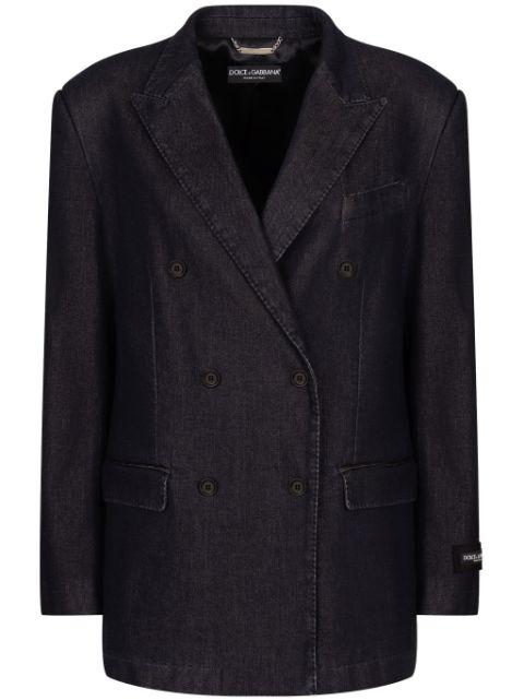double-breasted peak-lapel jacket by DOLCE&GABBANA