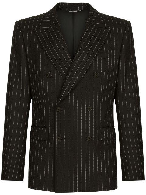 double-breasted pinstripe suit by DOLCE&GABBANA