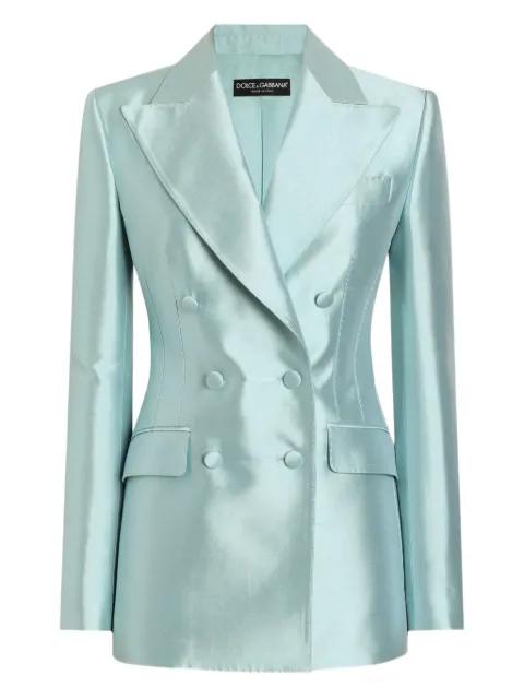 double-breasted satin blazer by DOLCE&GABBANA