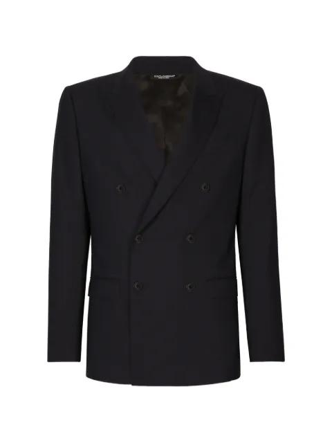 double-breasted stretch wool Martini-fit suit by DOLCE&GABBANA