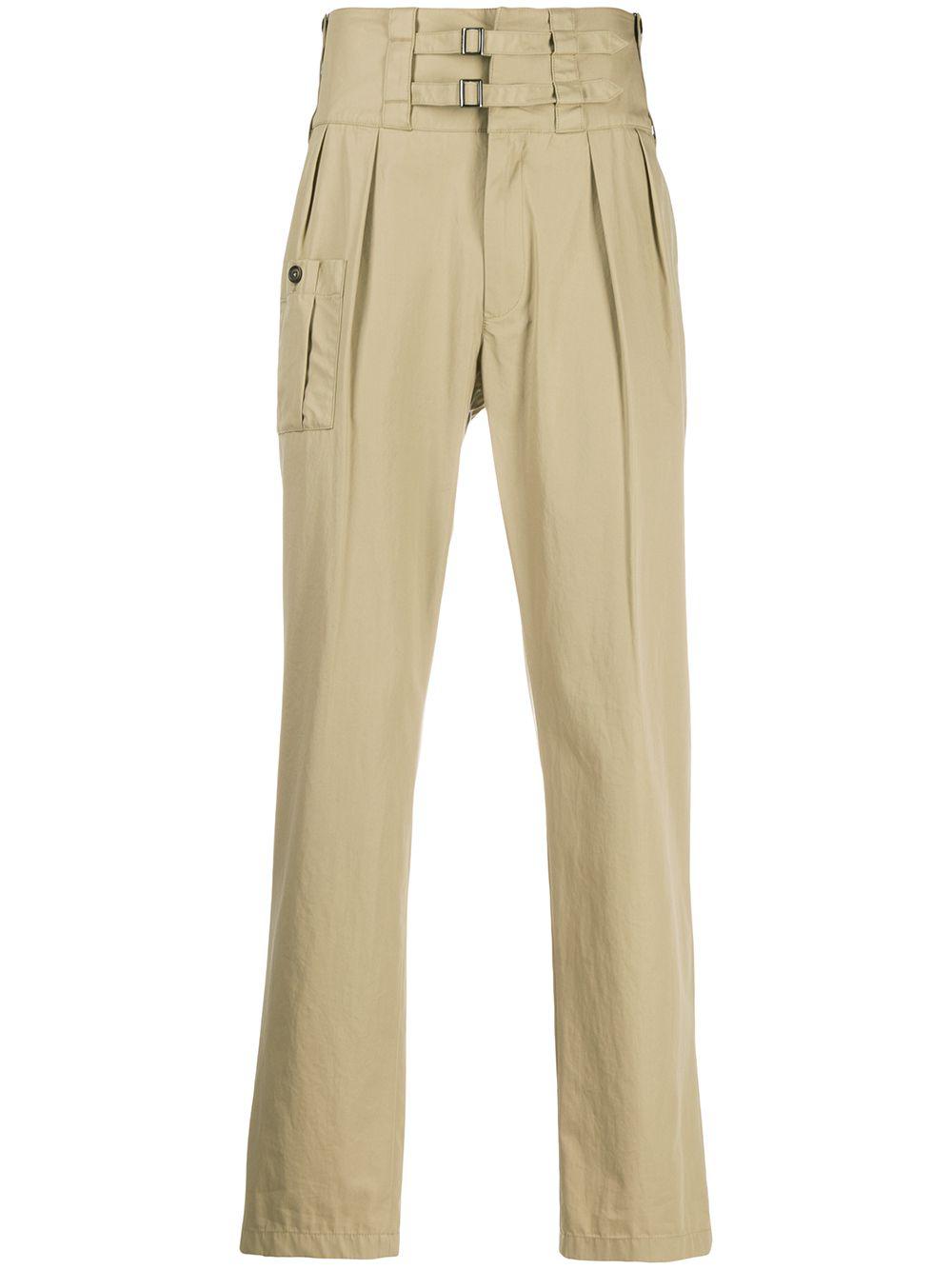 double buckle tailored bush pants by DOLCE&GABBANA