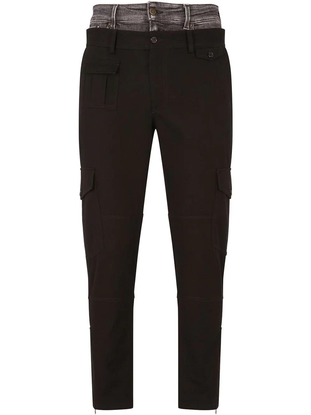 double-waist straight-leg trousers by DOLCE&GABBANA