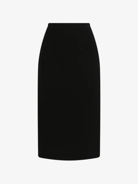 double wool crêpe skirt by DOLCE&GABBANA