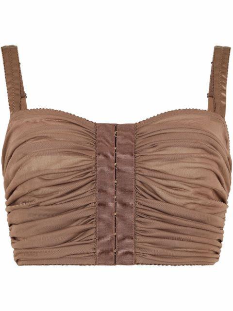 draped crop top by DOLCE&GABBANA