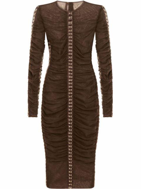 draped tulle midi dress by DOLCE&GABBANA