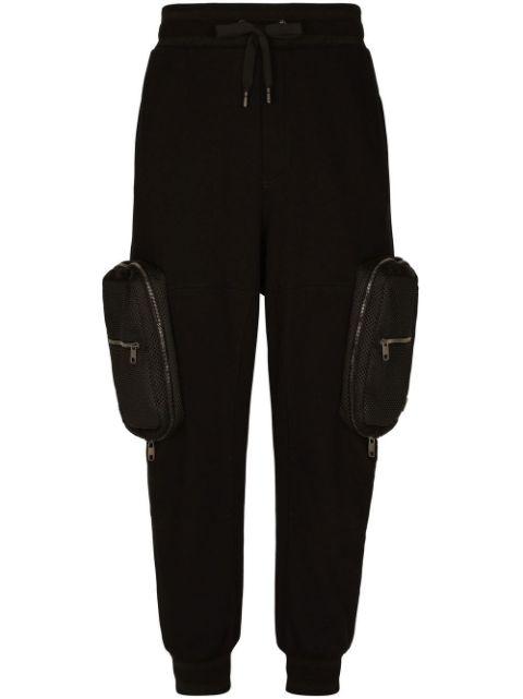 drawstring cotton-blend track pants by DOLCE&GABBANA