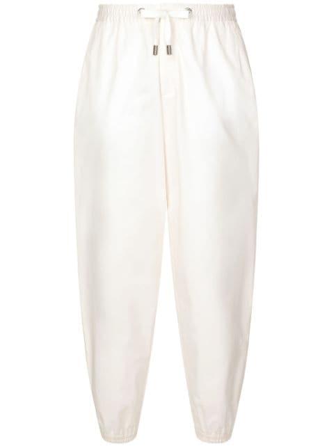 drawstring-waist cotton track pants by DOLCE&GABBANA