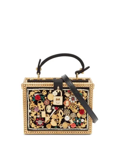 embellished box two-way tote bag by DOLCE&GABBANA 