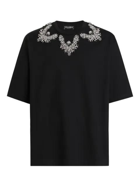 embellished crew-neck T-shirt by DOLCE&GABBANA