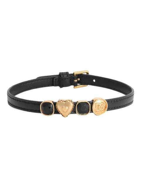 embellished leather choker by DOLCE&GABBANA