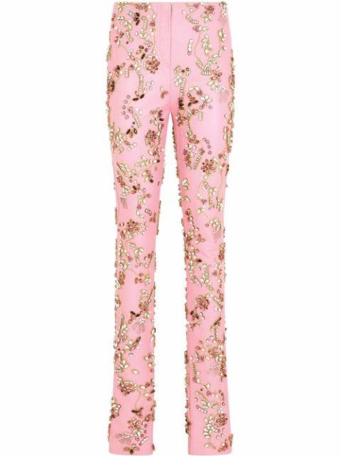 embellished leather trousers by DOLCE&GABBANA