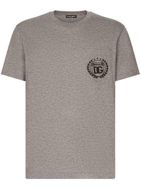 embroidered-logo cotton T-shirt by DOLCE&GABBANA