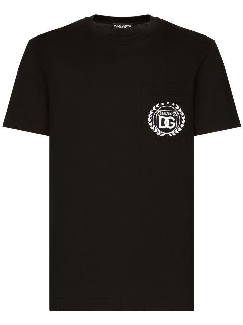 embroidered-logo cotton T-shirt by DOLCE&GABBANA