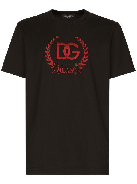 embroidered-logo cotton T-shirt by DOLCE&GABBANA