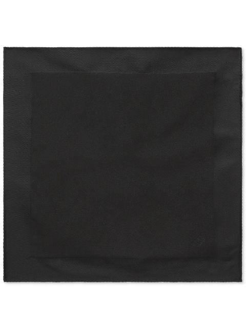 embroidered-logo silk pocket square by DOLCE&GABBANA