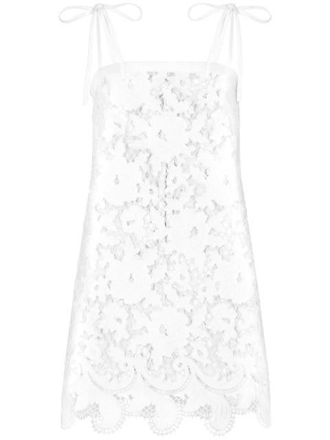 embroidered mesh mini dress by DOLCE&GABBANA