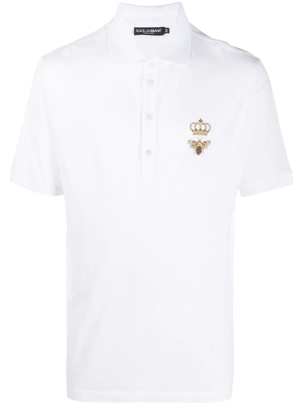 embroidered piqué polo shirt by DOLCE&GABBANA