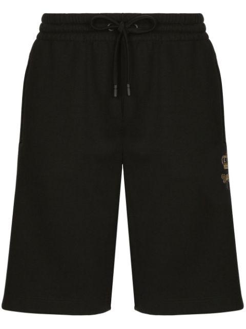 embroidered track shorts by DOLCE&GABBANA