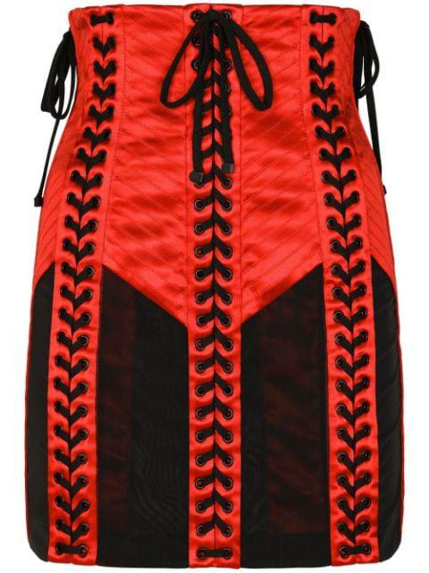 eyelet-detail corset mini skirt by DOLCE&GABBANA