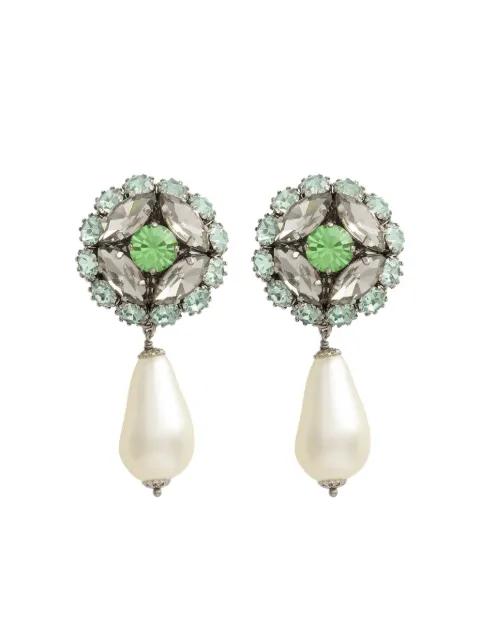 faux-pearl drop earrings by DOLCE&GABBANA
